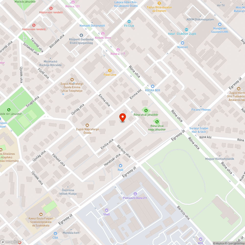 Kiszáradt fa bejelentés helye