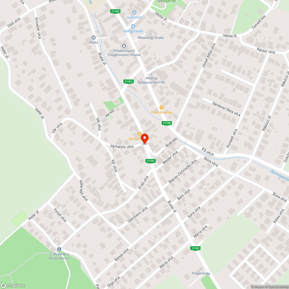 Elhanyagolt közterület bejelentés helye