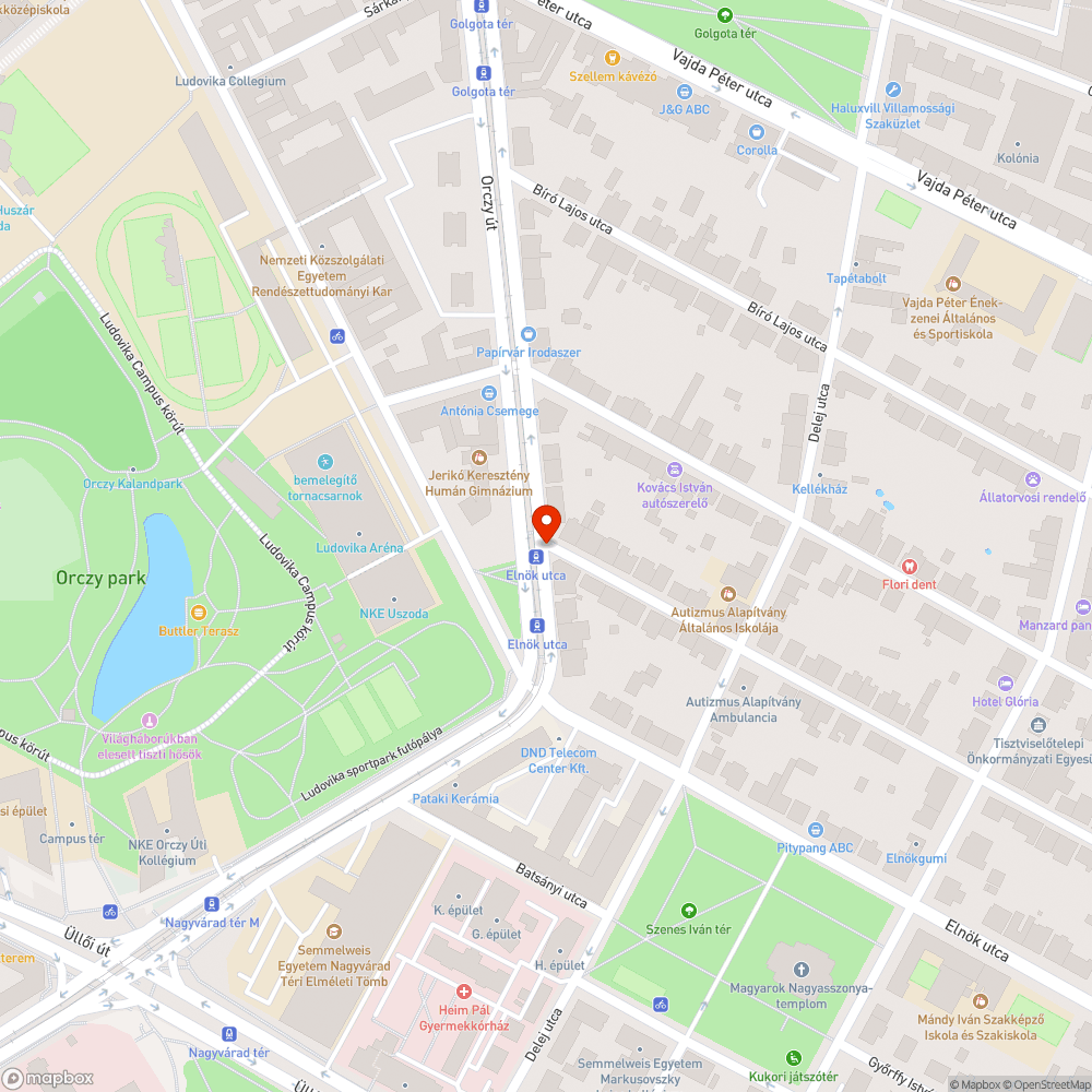 Rövid zöld jelzés - Orczy út bejelentés helye