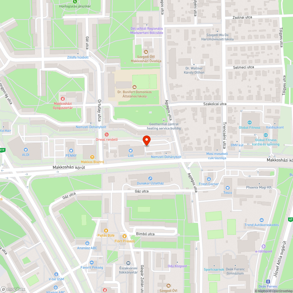 Megrongált favédő rács bejelentés helye