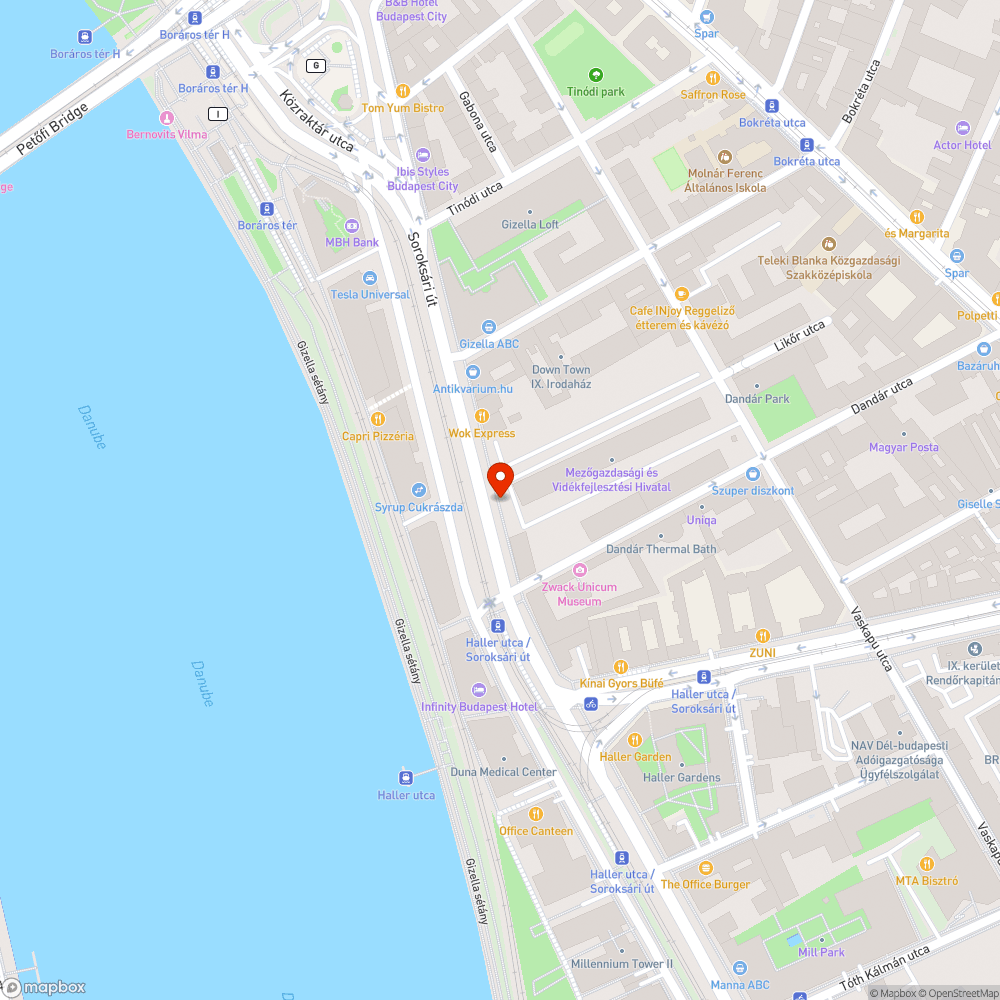 Kátyúk bejelentés helye