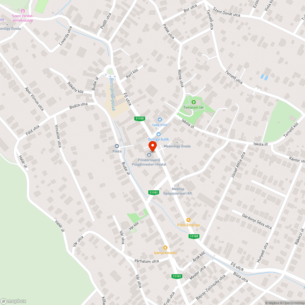 Elhanyagolt kátyús útszakasz bejelentés helye