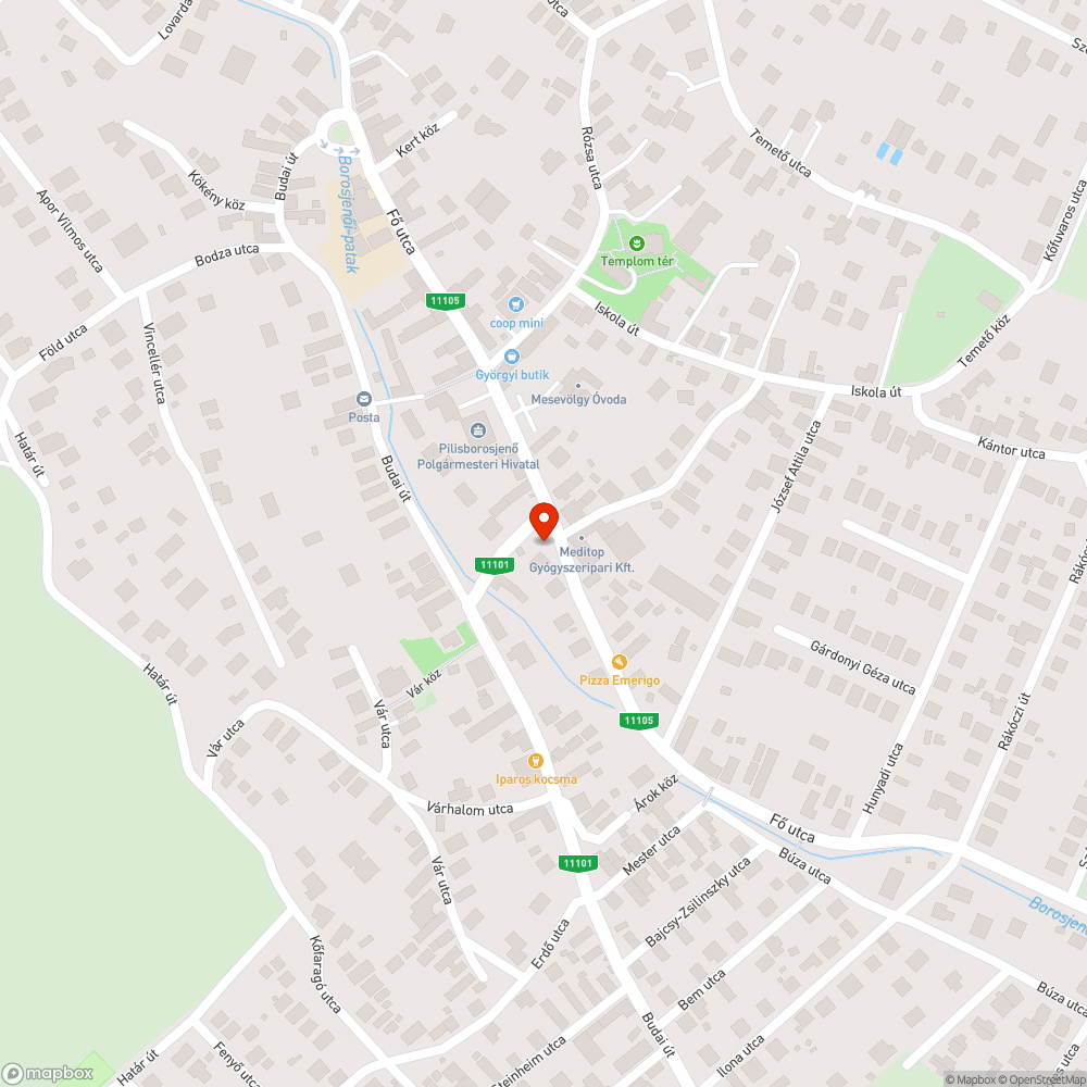 Eltömődött hibás vízelvezető bejelentés helye