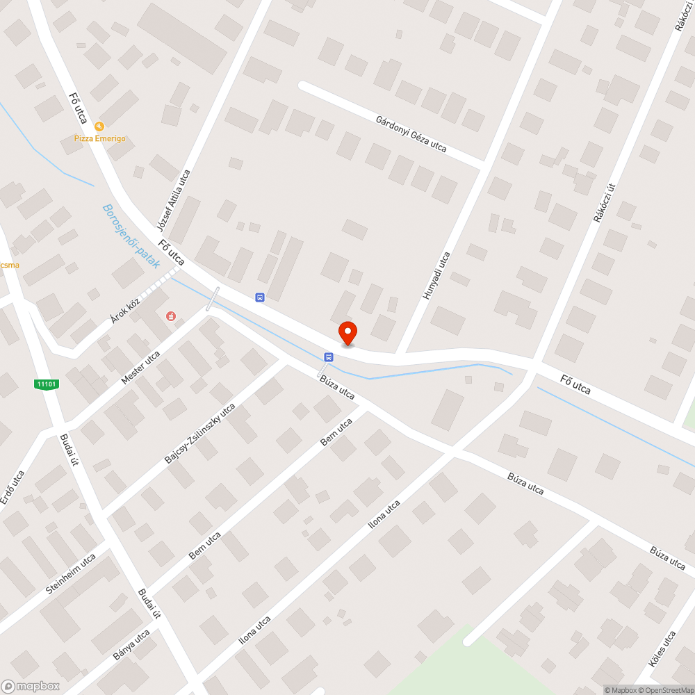 Elhanyagolt, szemetes patakpart bejelentés helye