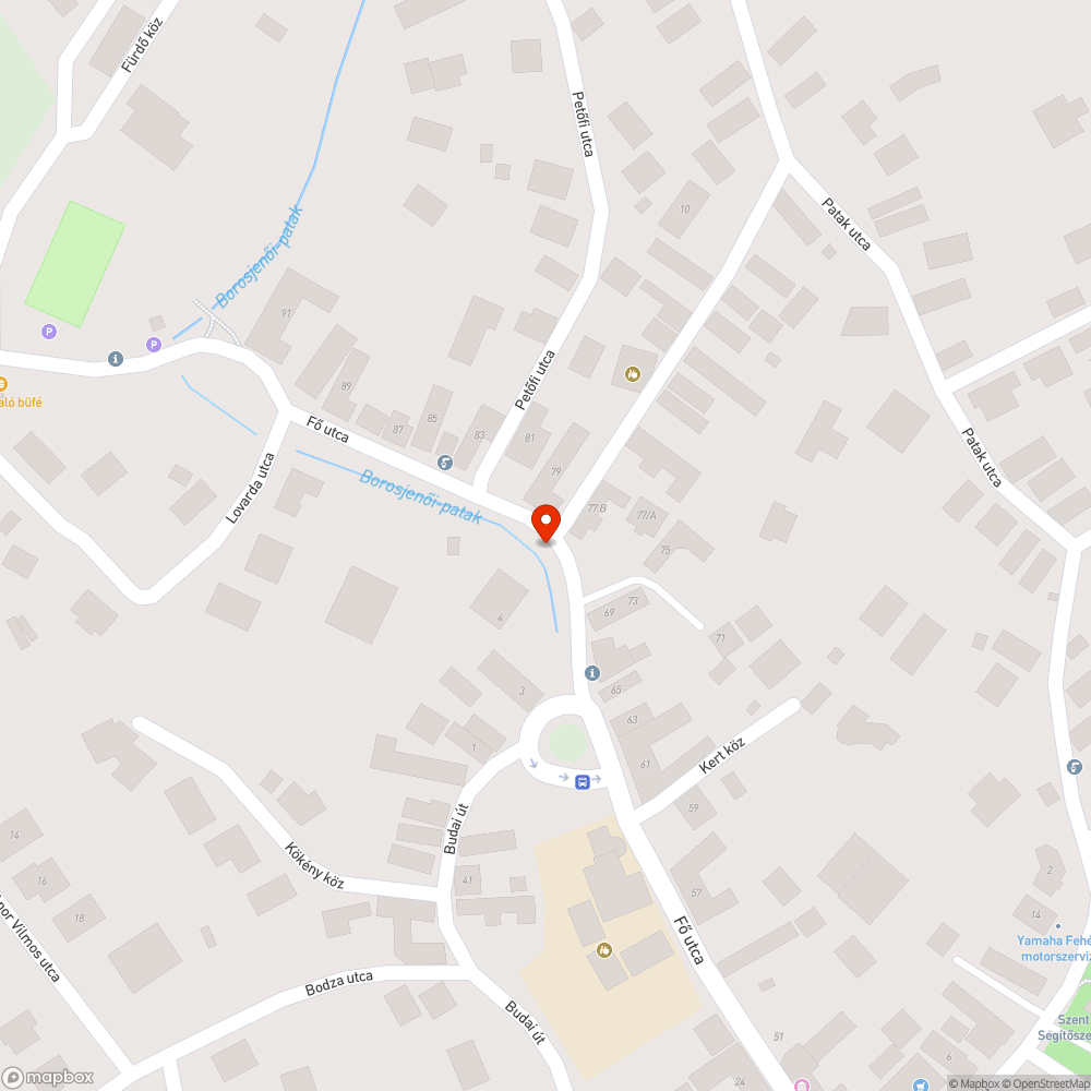 Szétesett vízelvezetés bejelentés helye