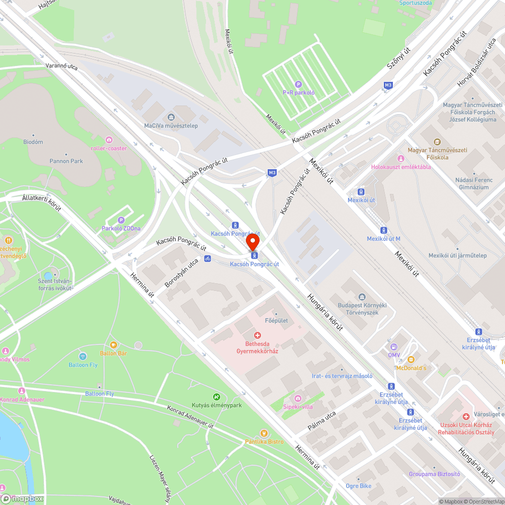 Összefosott megálló bejelentés helye