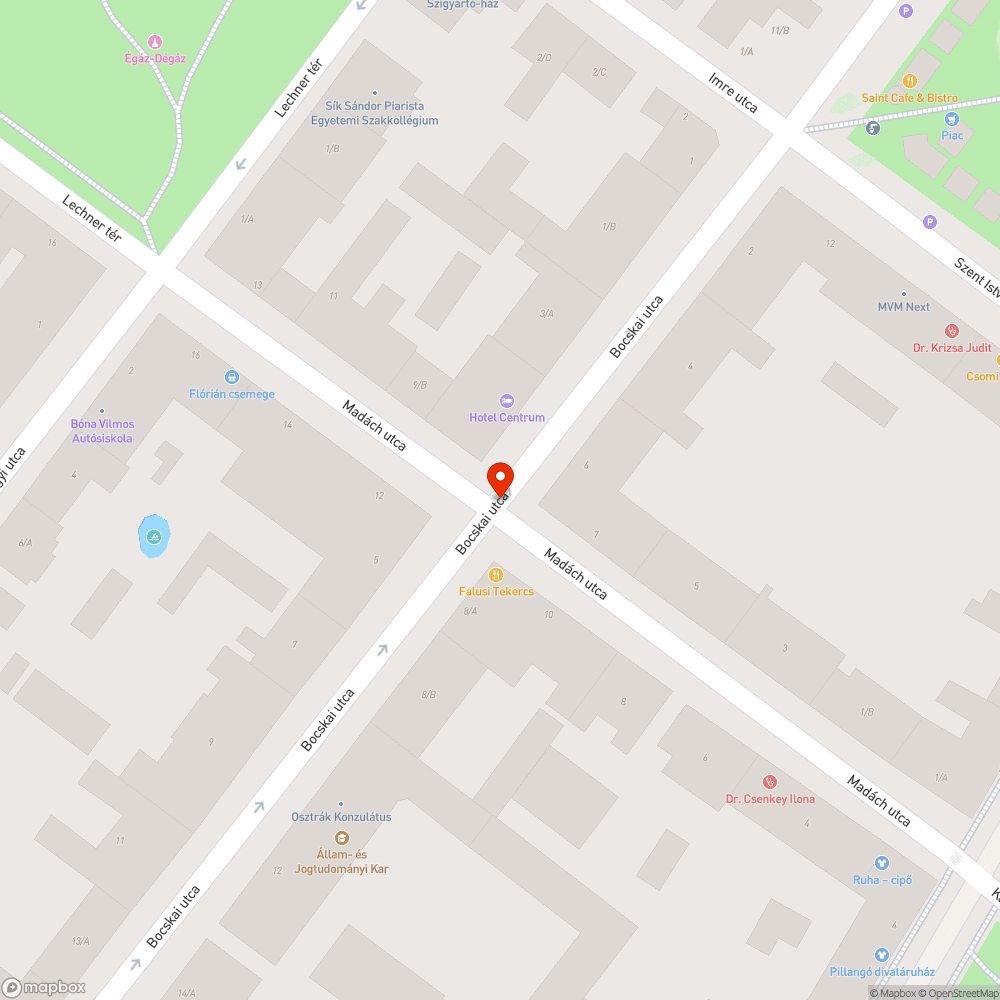 Kátyú az űtkereszteződésben bejelentés helye