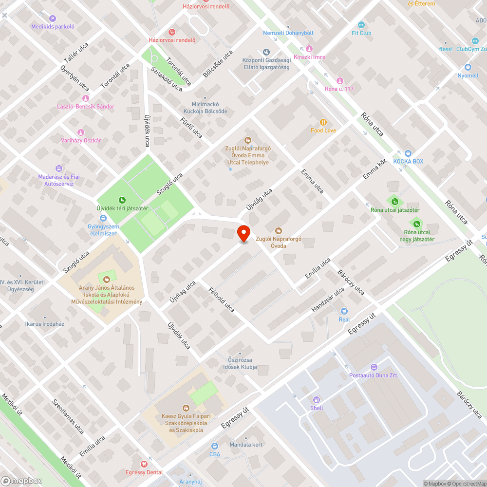 Balesetveszélyes fedél bejelentés helye