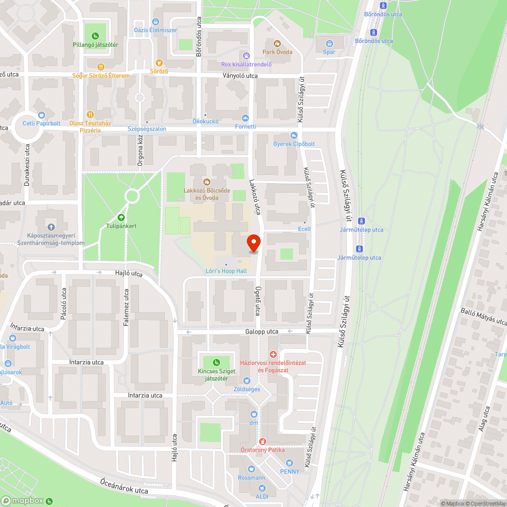 Kiszáradt fa bejelentés helye