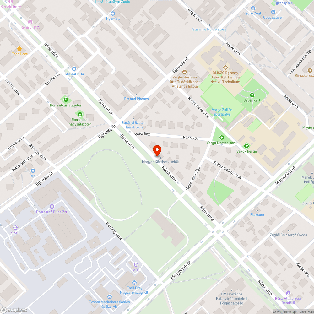 Eltört fa bejelentés helye