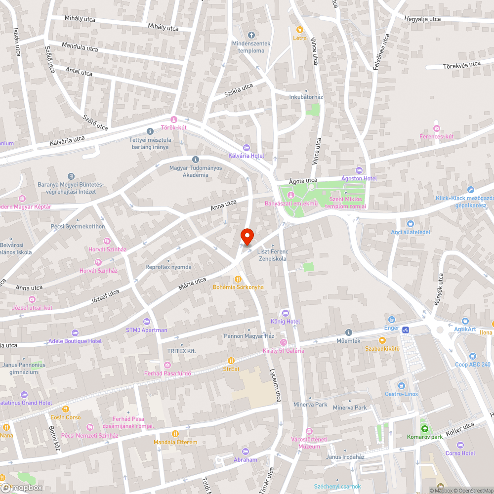 Útbeszakadás a Pécs, Bastya utcában bejelentés helye