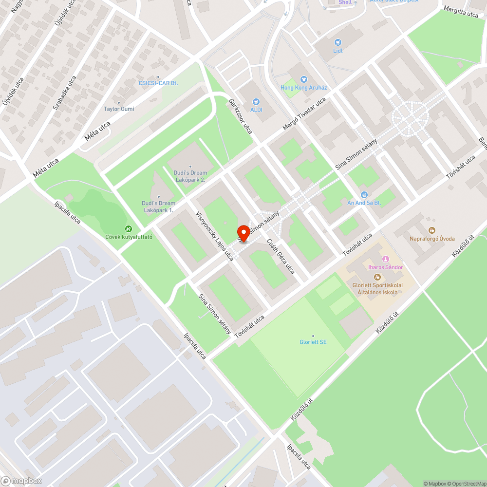 Megrongálódott pad bejelentés helye