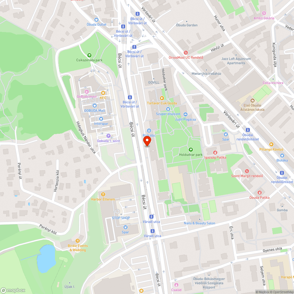 Veszélyes kátyú Bécsi út 217 bejelentés helye