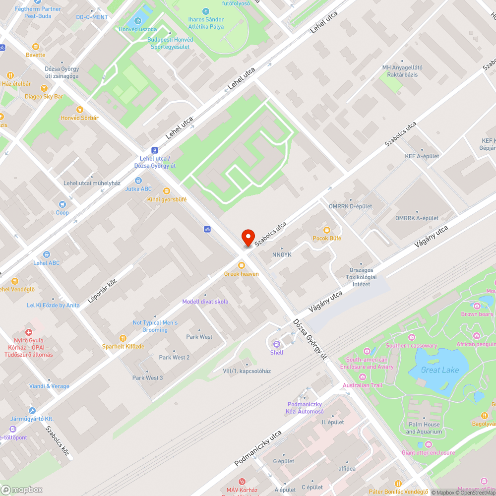 Elhagyott autó bejelentés helye