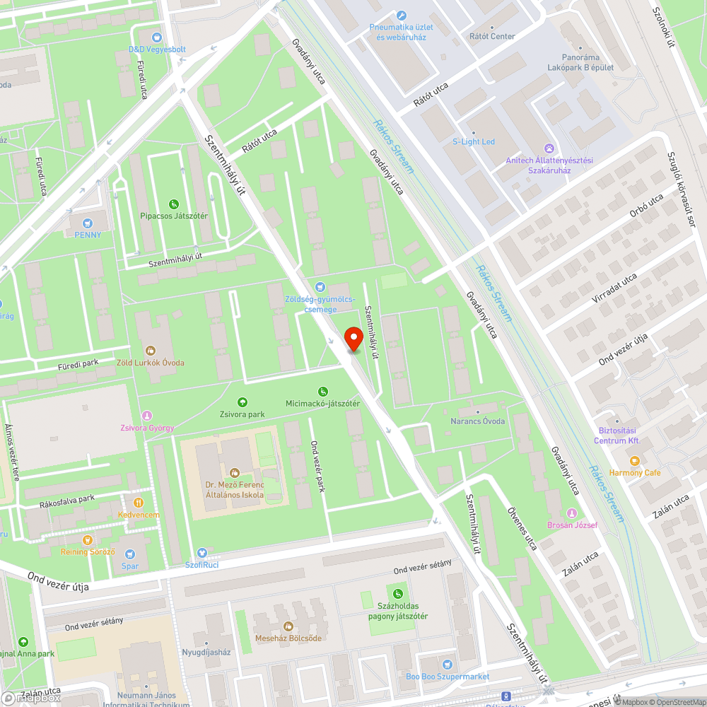 Kiszáradt fa bejelentés helye