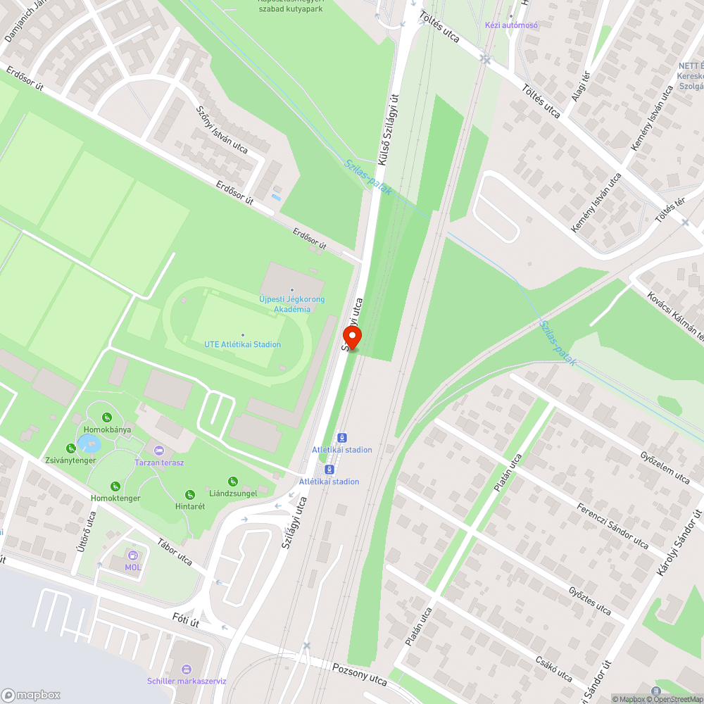 Óriás graffiti a Szilágyi utcában bejelentés helye