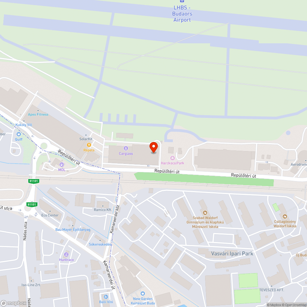 Kátyútenger bejelentés helye