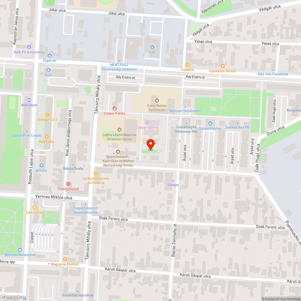 Leamortizálódott kutyafuttató Csepelen bejelentés helye