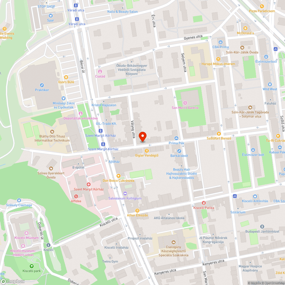 Üres fahelyek a Föld utcában bejelentés helye