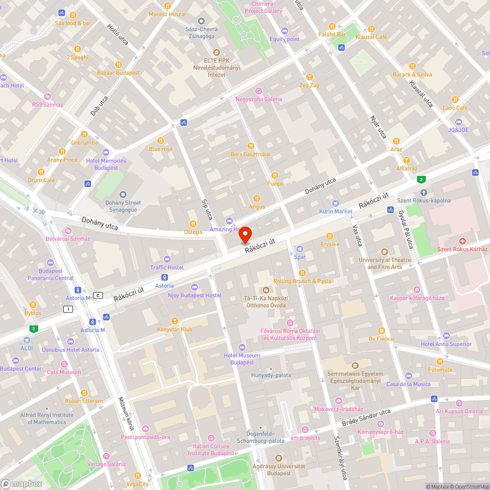 Rákóczi út szemét bejelentés helye