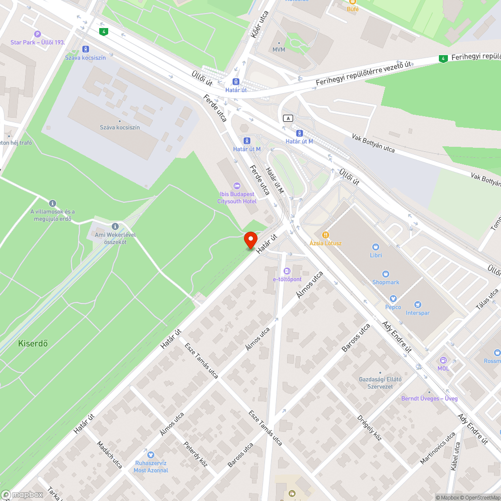 Határ út bejelentés helye