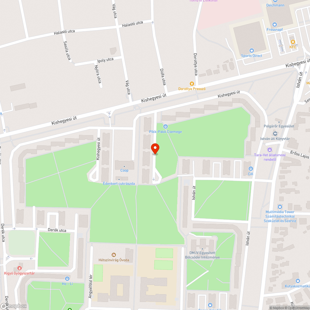 Kiégett lámpa bejelentés helye