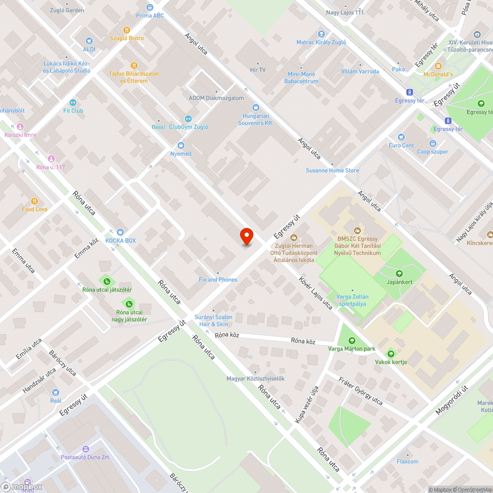 Egressy úti víznyelők eltömődve bejelentés helye