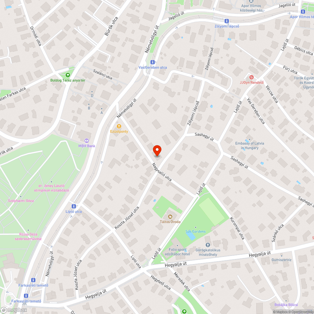 Megdőlt fa bejelentés helye