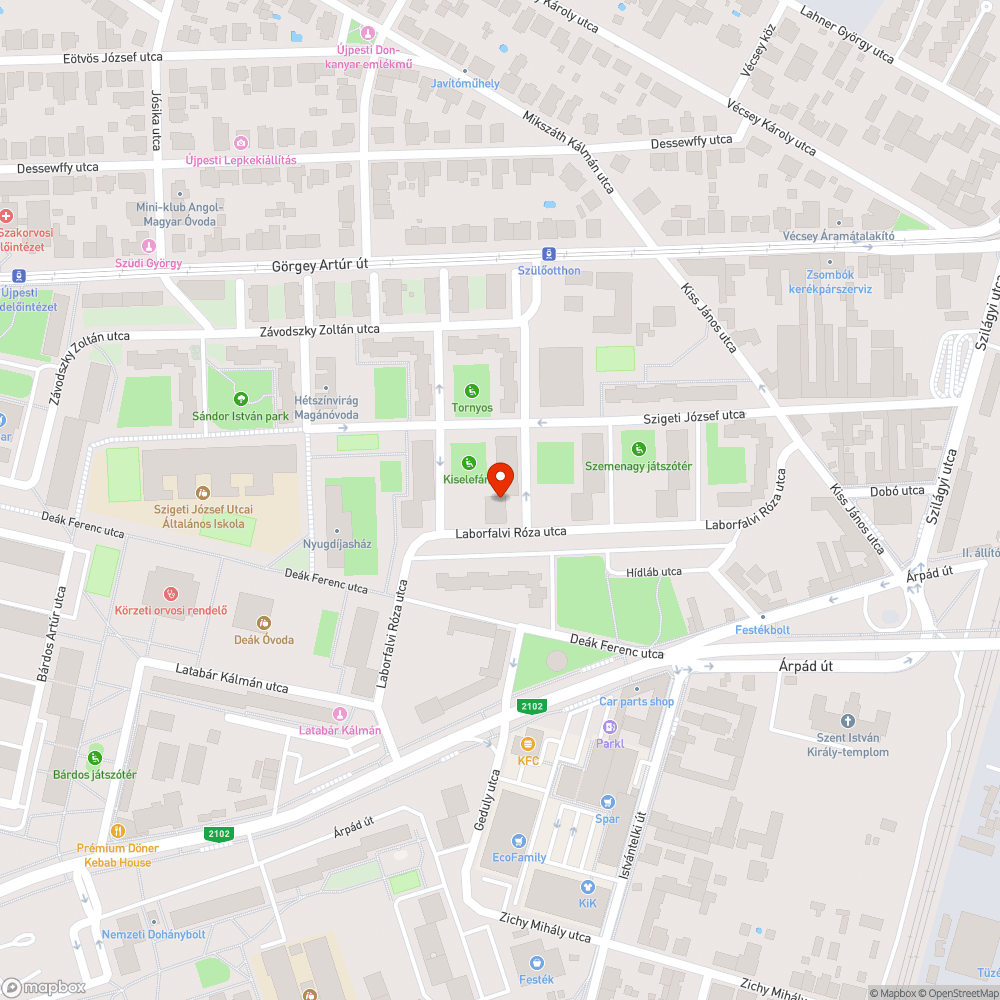 Fűre parkoló autó bejelentés helye