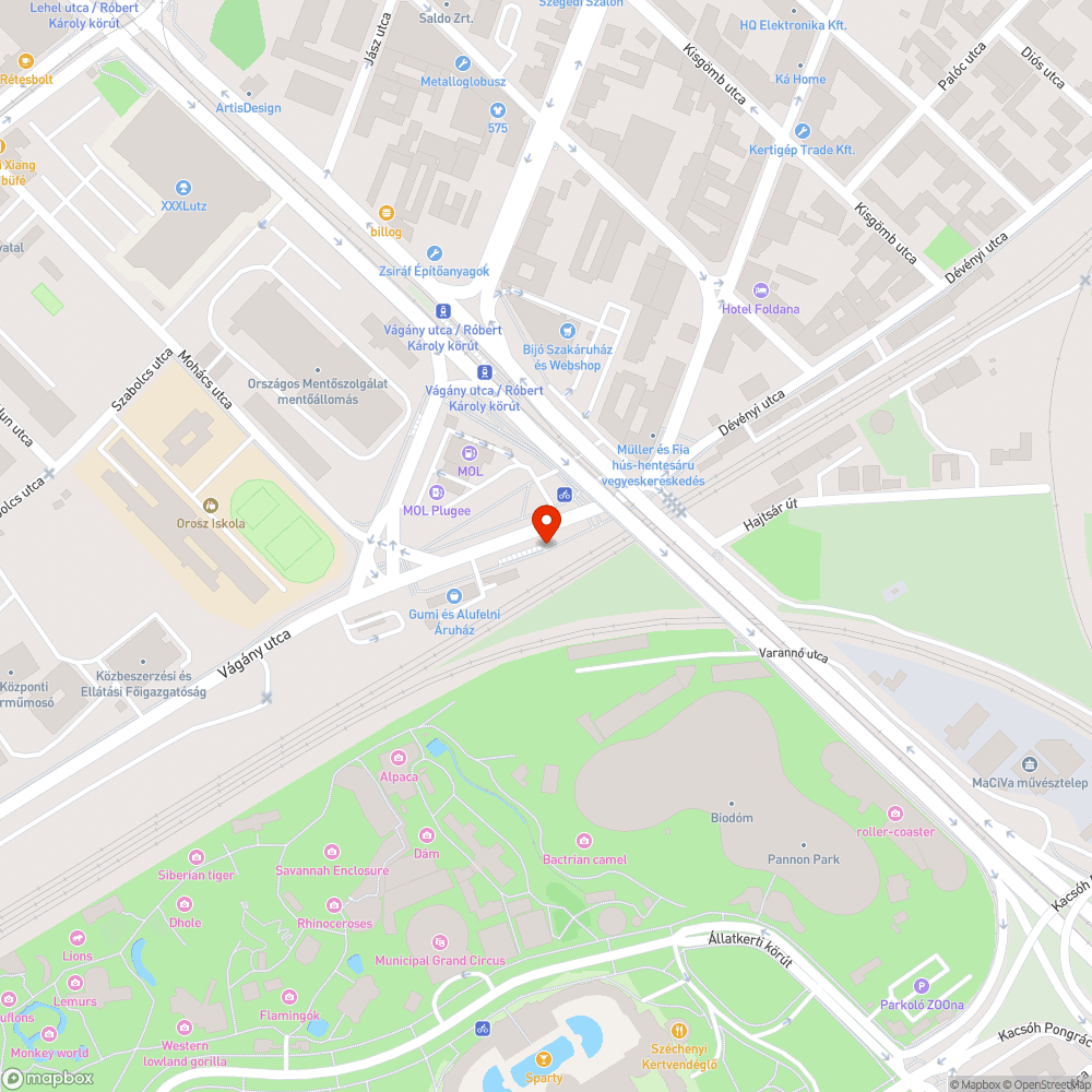 Járhatatlan kerékpárút bejelentés helye