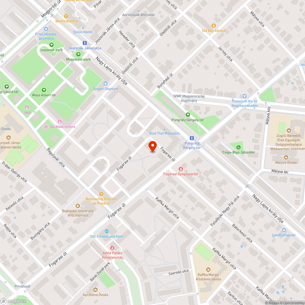 Elhagyott jármű a fogarasi út 88/a előtt bejelentés helye