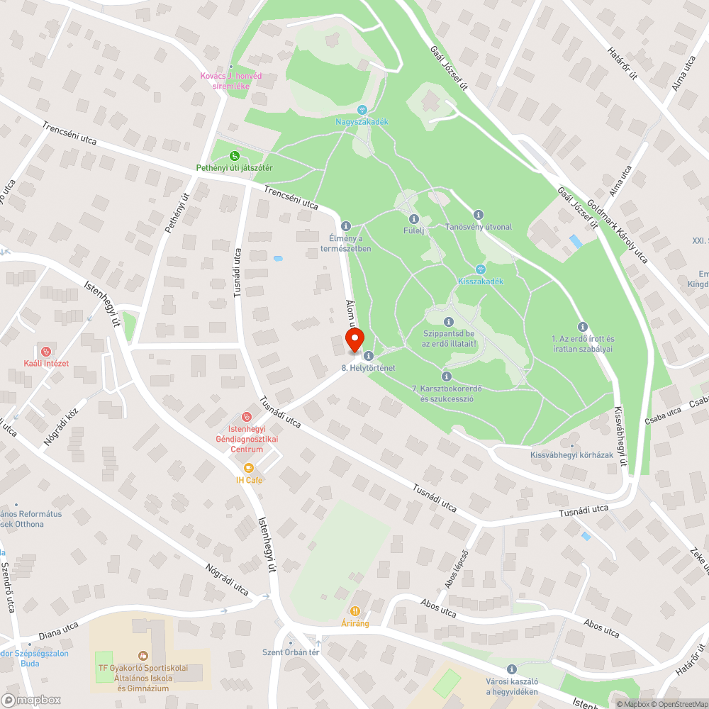 VÍZFOLYÁS bejelentés helye