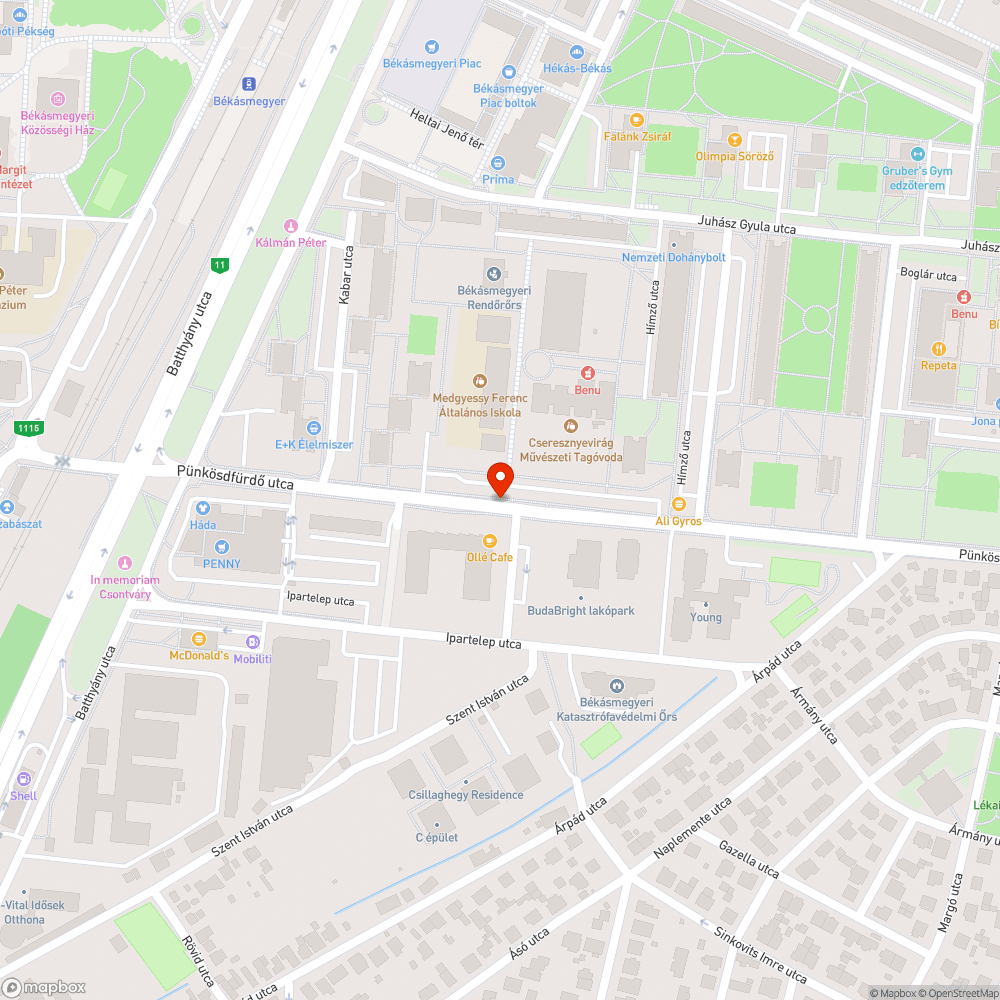 Járdán varakozó tgk bejelentés helye