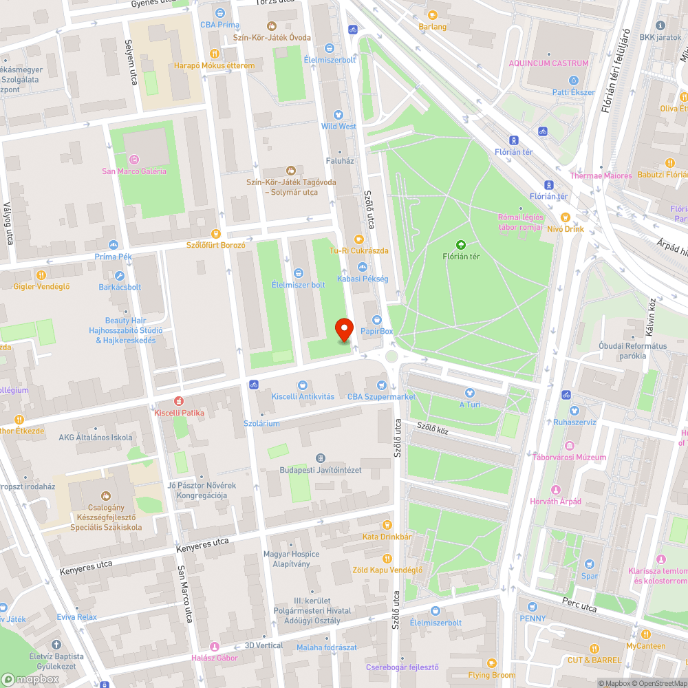 3.ker Kiscelli-Solymár sarok illegális szemétlerakás bejelentés helye