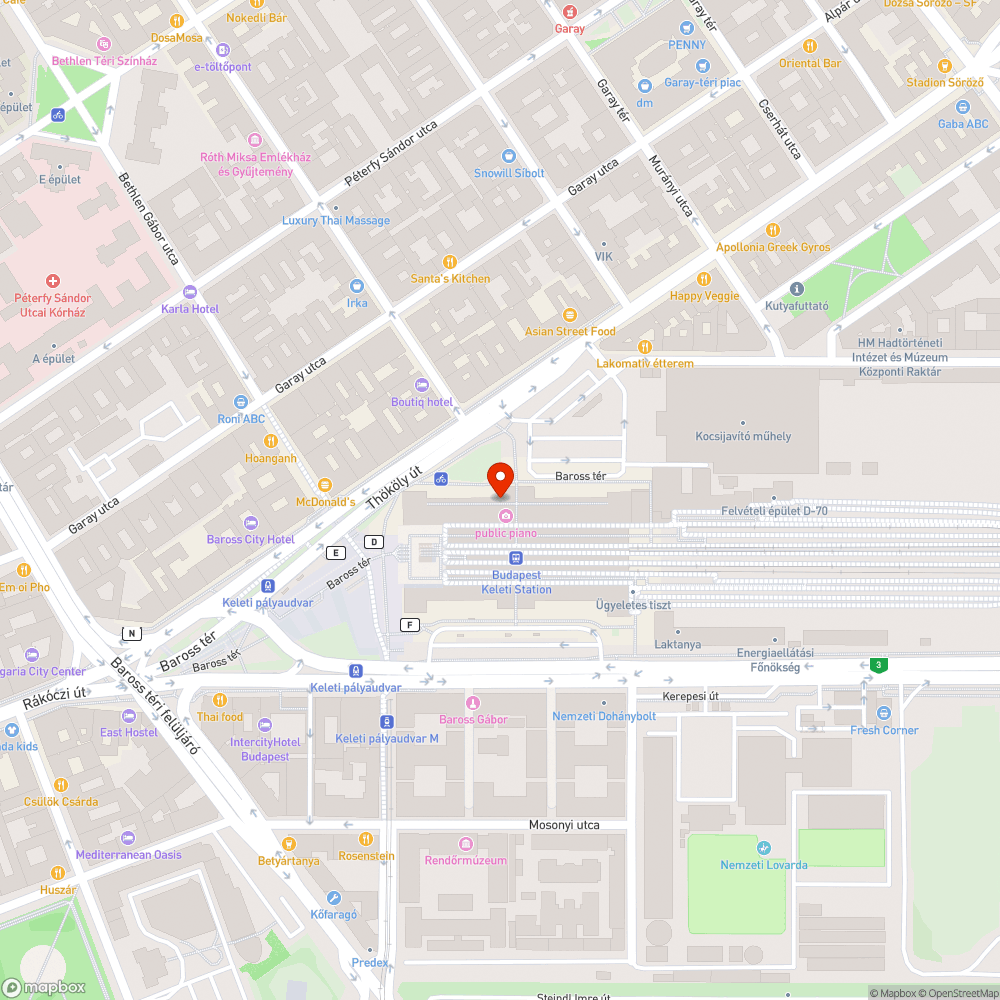 Nincsenek padok a Keletiben bejelentés helye