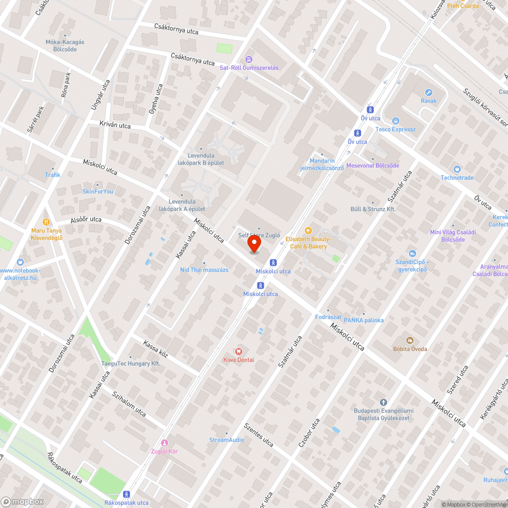 Felbontott járda szakasz bejelentés helye