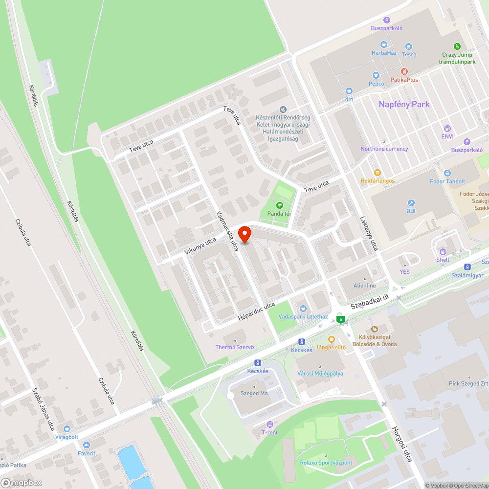 Füvön parkolás bejelentés helye