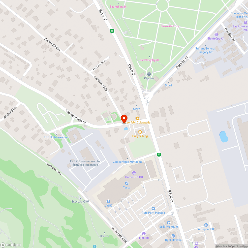 Építési törmelék bejelentés helye