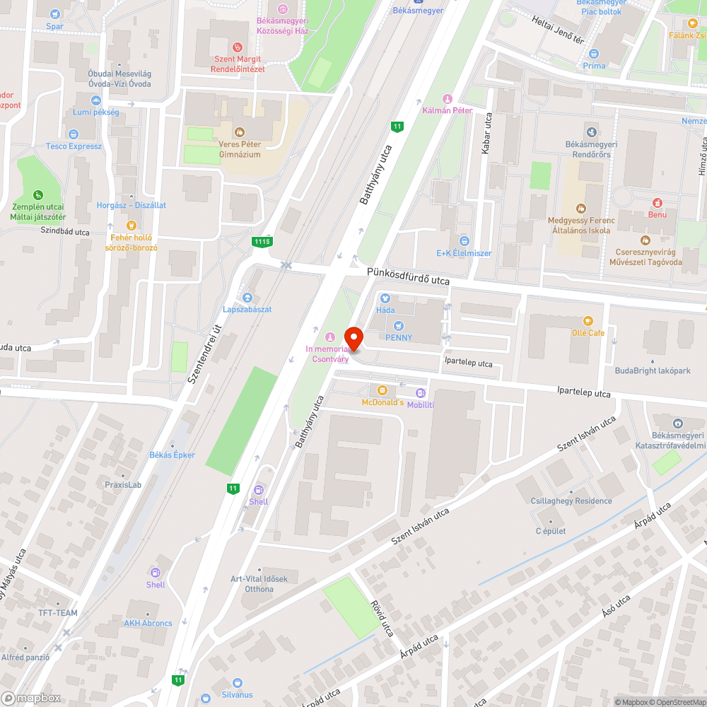 Szétporladt járda bejelentés helye