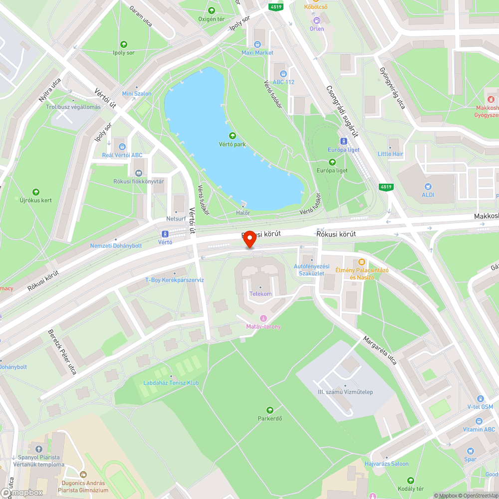 Töredezett útburkolat bejelentés helye