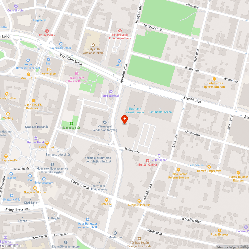 Száradó kisfák bejelentés helye