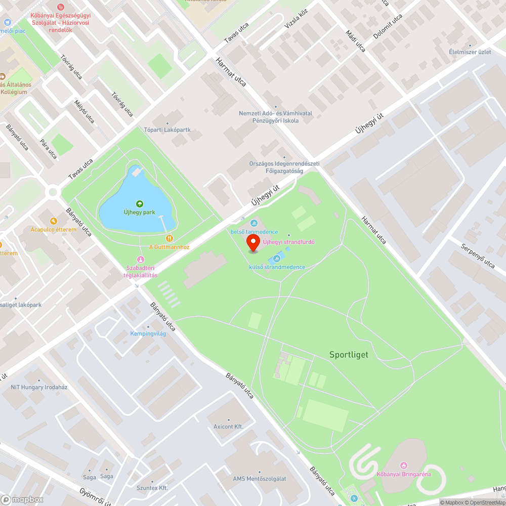 Kiszáradt fa - Újhegyi uszodánál bejelentés helye