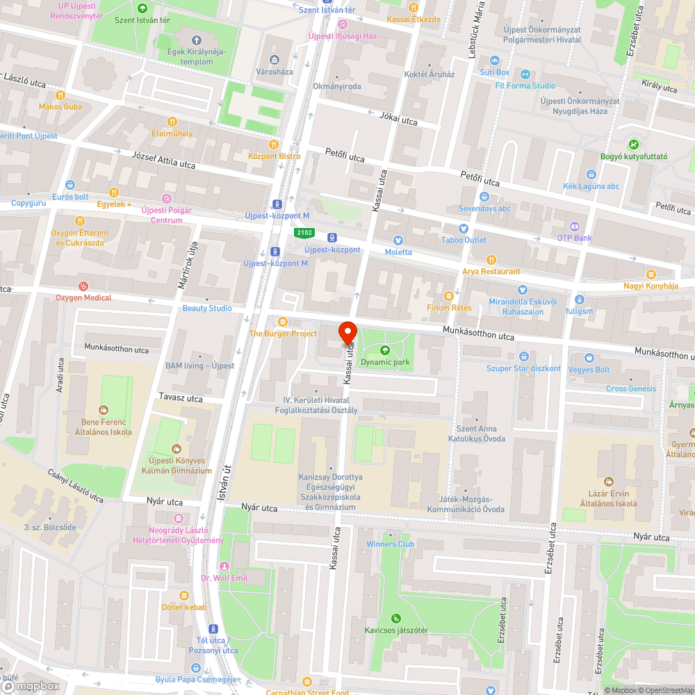 Kátyú bejelentés helye