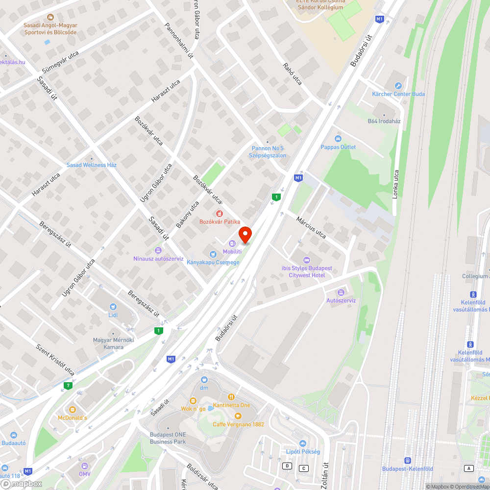 Szemét a Budaörsi út 113. előtt bejelentés helye