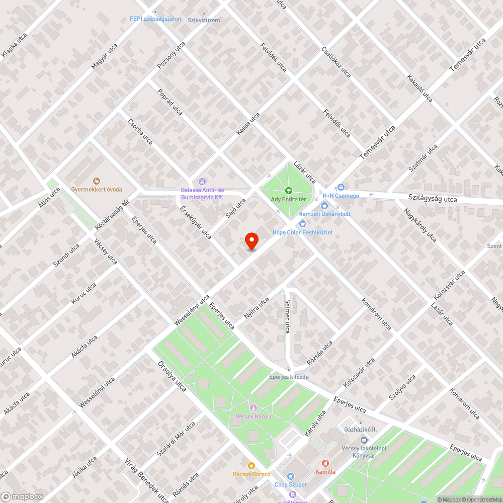 csatornafedő bejelentés helye