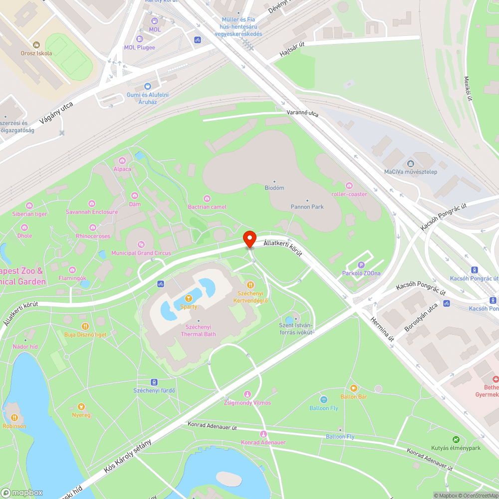 kátyú kráter/ek/ a Városligetben bejelentés helye