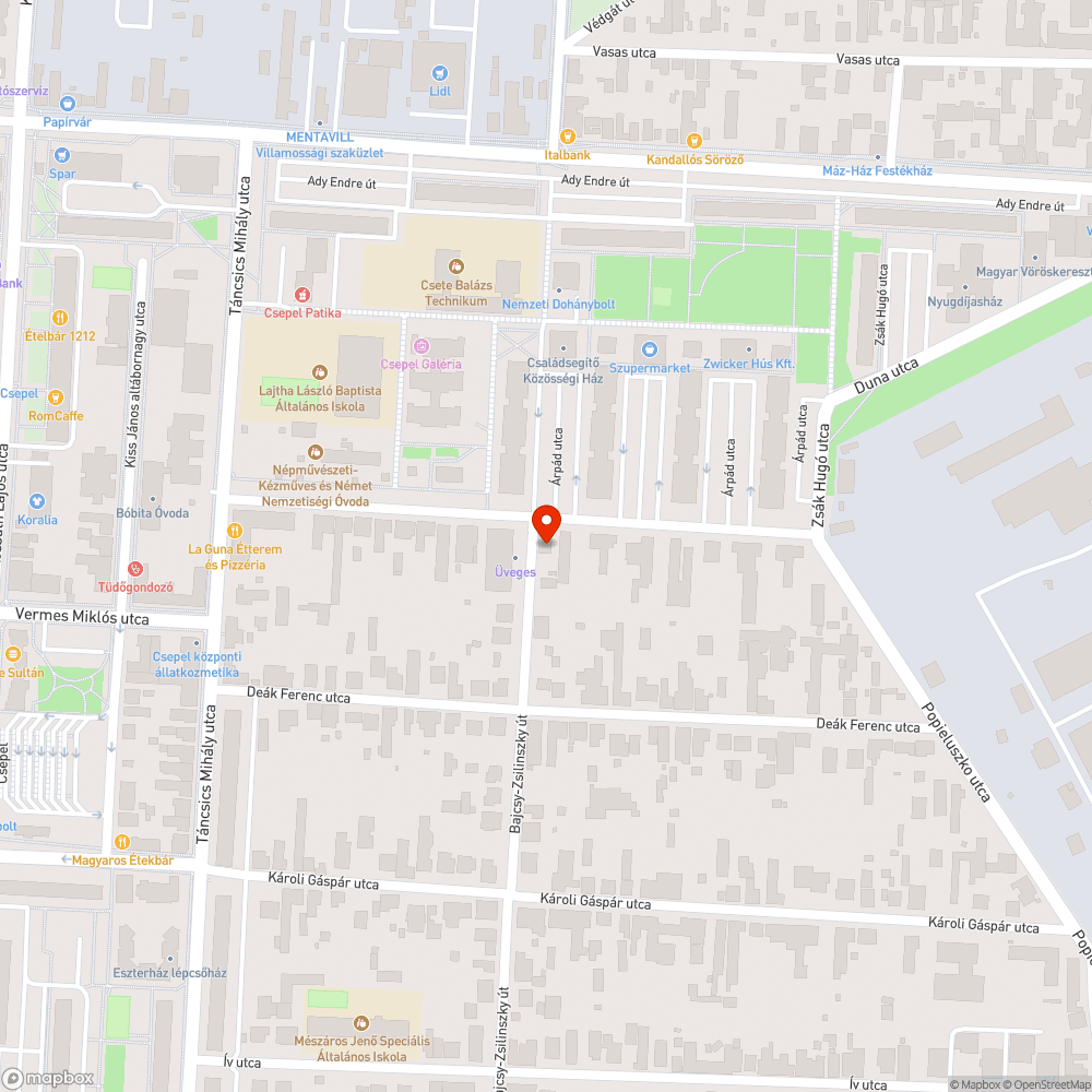 Megsüllyedt fedél bejelentés helye