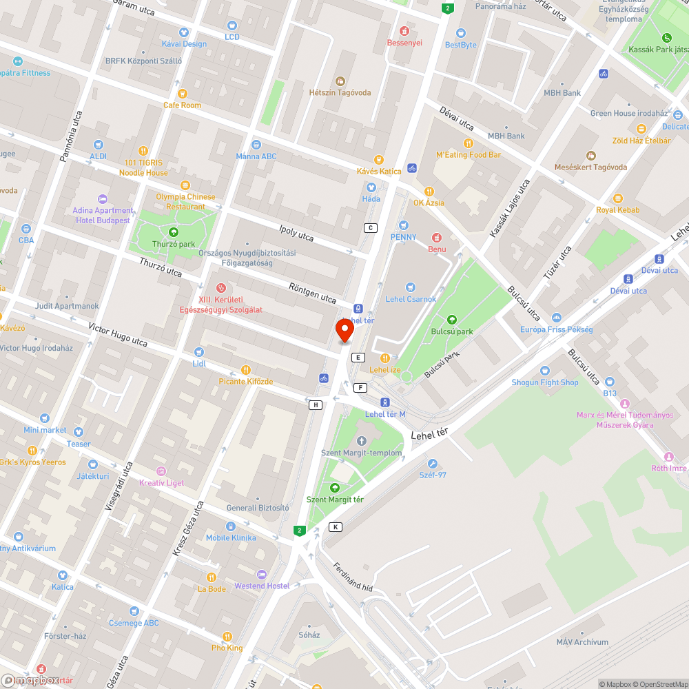 Alig utca - Lehel tér metrópótló buszmegálló kukája bejelentés helye