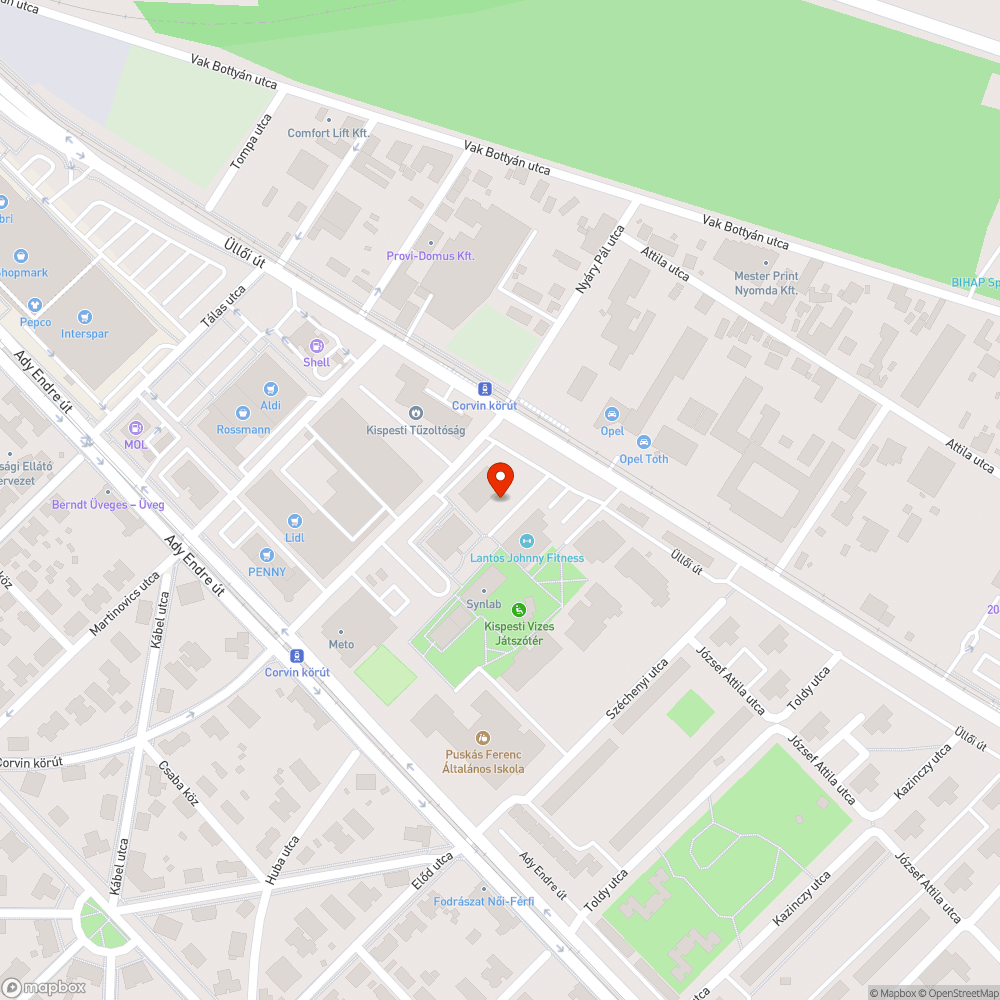 Elhagyott jármű bejelentés helye