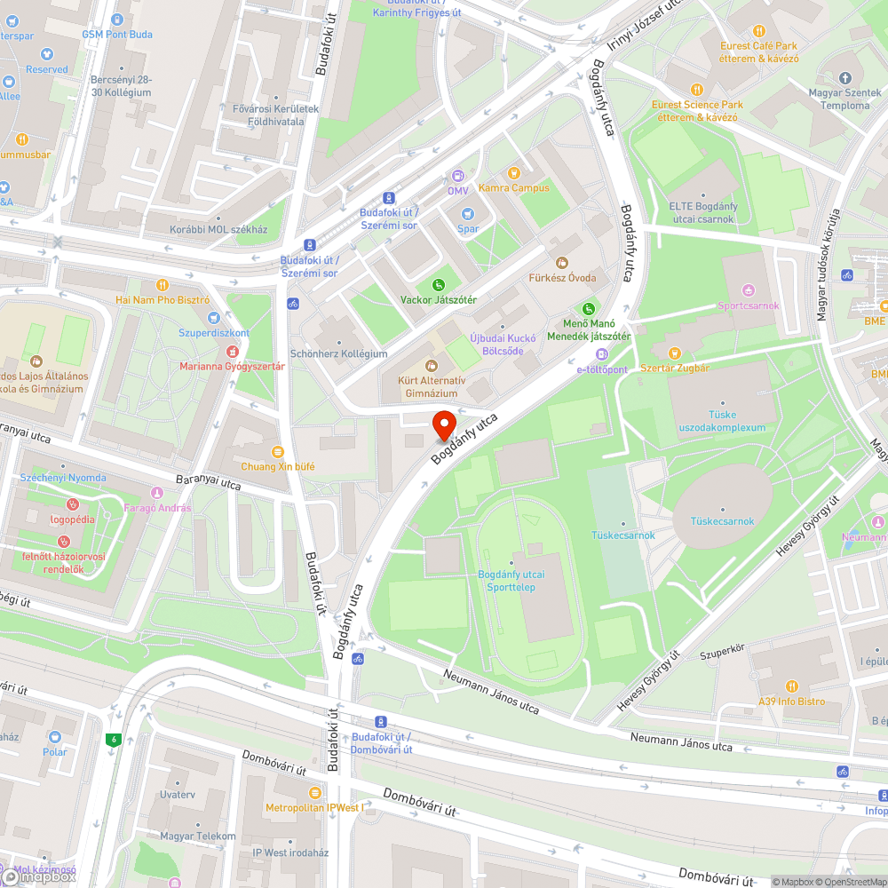 Szemétgyűjtő az út közepén bejelentés helye